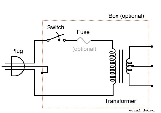 Transformatorbasiertes Netzteil: Sichere 12-VAC-Schritt-Down-Schaltung aufbauen