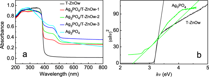 Synthese und verbesserte photokatalytische Degradation von Rhodamin B durch Ag₃PO₄/T-ZnO-Nanodraht-Heterostrukturen