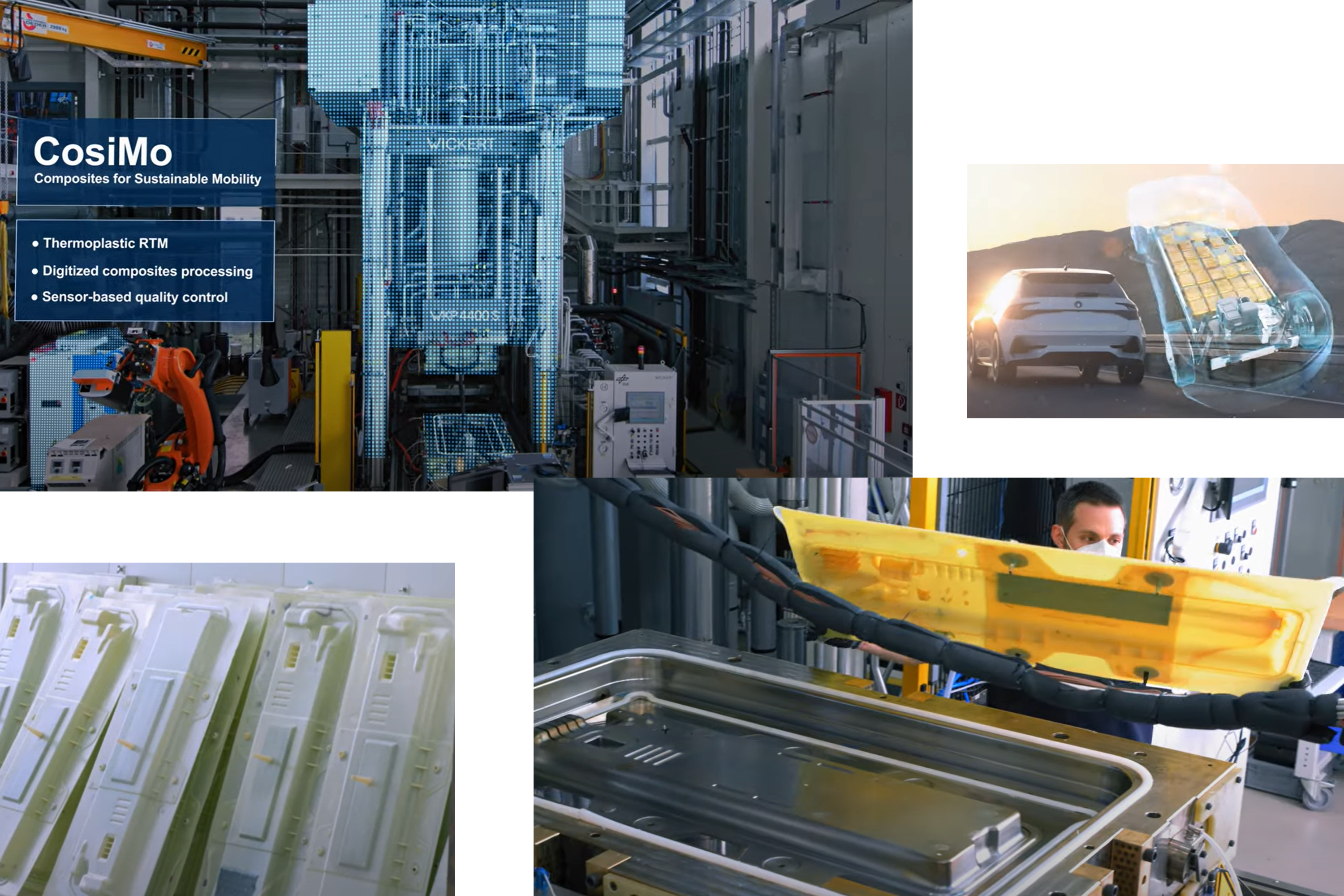 CosiMo demonstriert fortschrittliches smartes Thermoplast-RTM für Batteriebox-Abdeckung