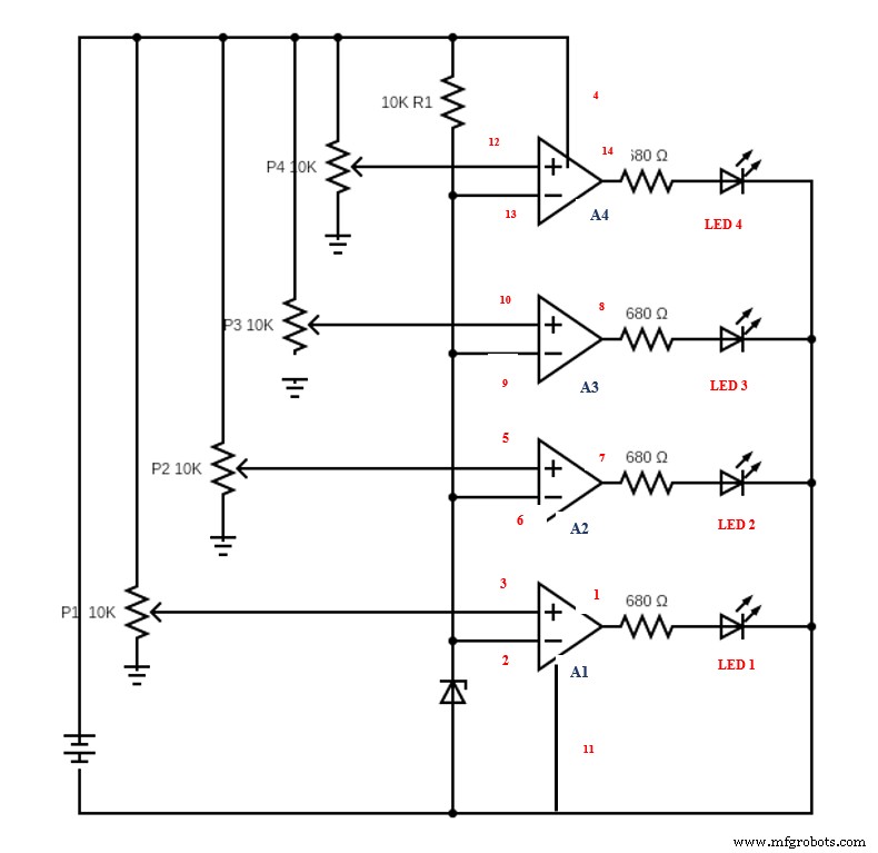 Spannungsüberwachungsschaltungen: Praxisleitfaden mit LM339, LM324, LM3915