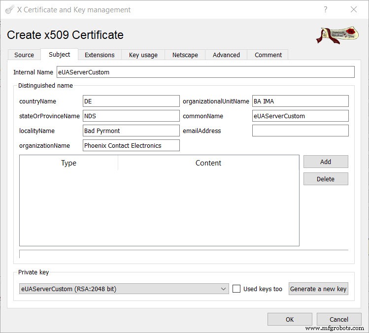 Benutzerdefinierte Sicherheitszertifikate für OPC UA auf PLCnext Control konfigurieren